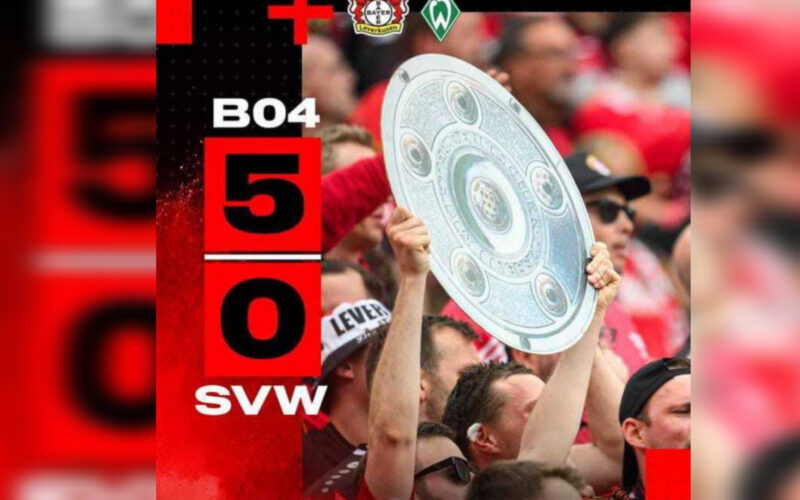 A karon farko cikin shekaru 120 Bayer Leverkusen ta zama zakaran gasar Bundesliga